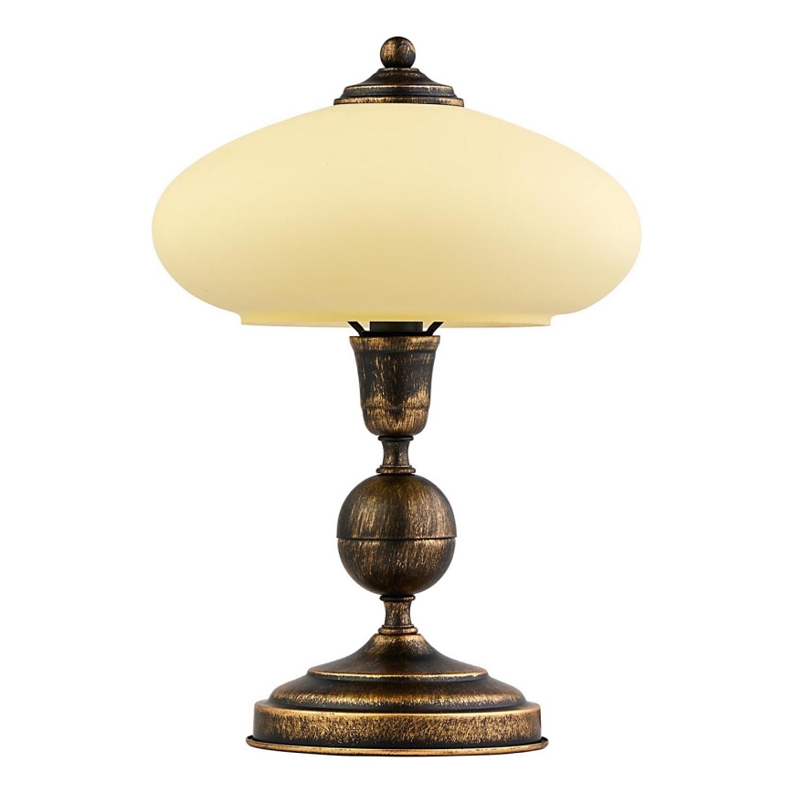 Jupiter - Lámpara de mesa BOLERO 1xE14/40W/230V beige/bronce/pátina