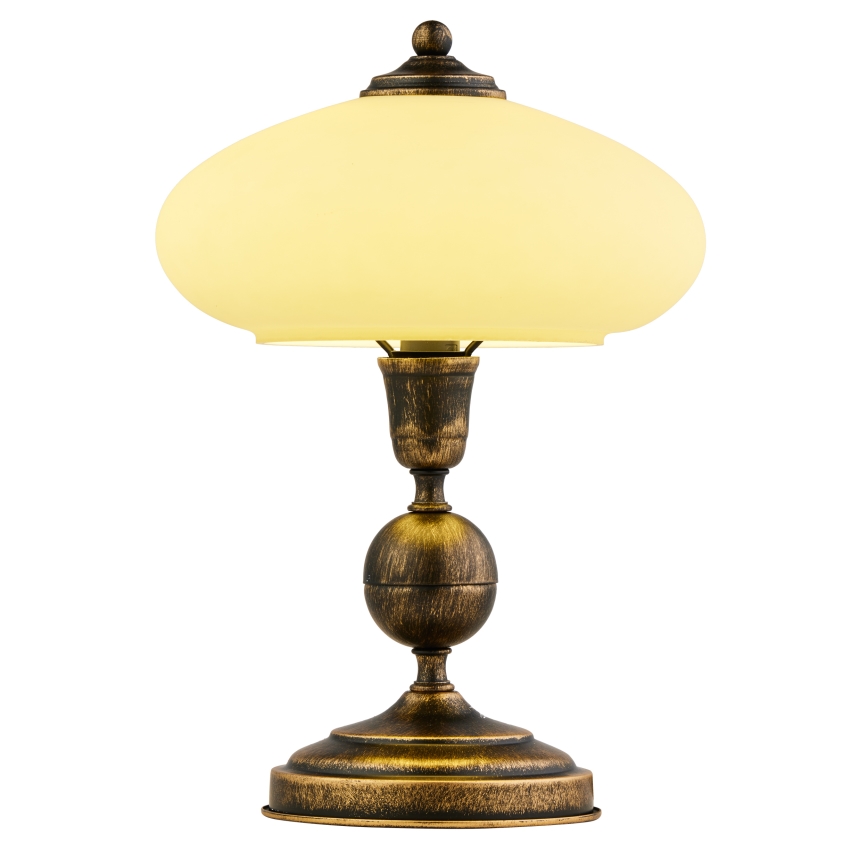 Jupiter - Lámpara de mesa BOLERO 1xE14/40W/230V beige/bronce/pátina