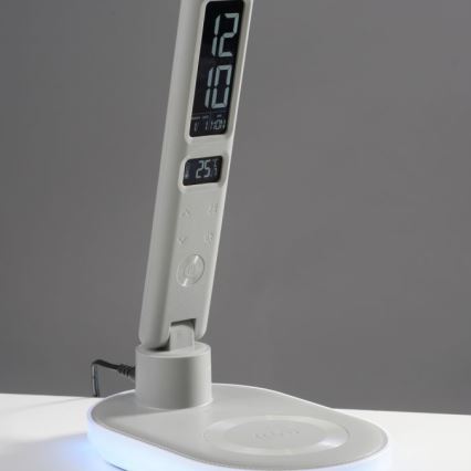 JUST LIGHT. 11018-16 - Lámpara de mesa táctil regulable LED RGBW con carga inalámbrica TINA LED/4W/230V blanca