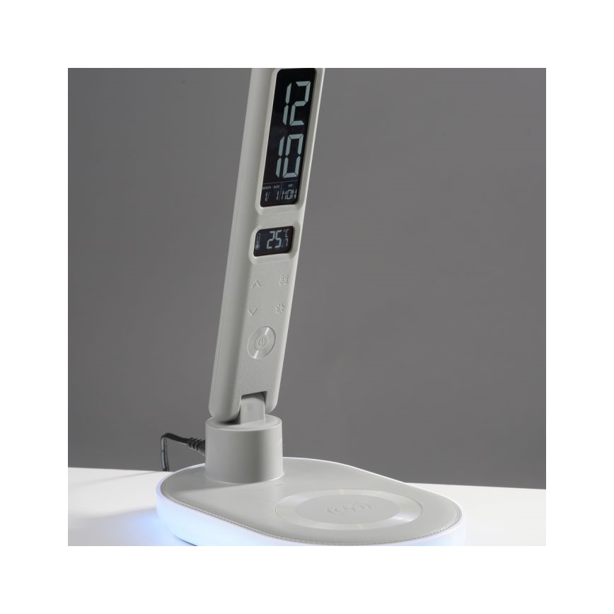 JUST LIGHT. 11018-16 - Lámpara de mesa táctil regulable LED RGBW con carga inalámbrica TINA LED/4W/230V blanca