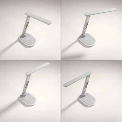 JUST LIGHT. 11018-16 - LED RGBW Lámpara de mesa táctil regulable con carga inalámbrica TINA LED/4W/230V blanca