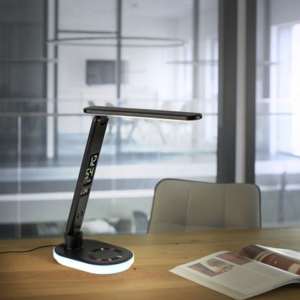 JUST LIGHT. 11018-18 - Lámpara de mesa táctil regulable LED RGBW con carga inalámbrica TINA LED/4W/230V