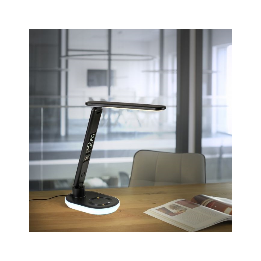 JUST LIGHT. 11018-18 - Lámpara de mesa táctil regulable LED RGBW con carga inalámbrica TINA LED/4W/230V
