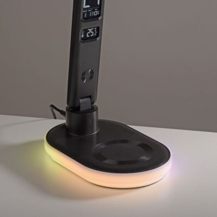 JUST LIGHT. 11018-18 - Lámpara de mesa táctil regulable LED RGBW con carga inalámbrica TINA LED/4W/230V