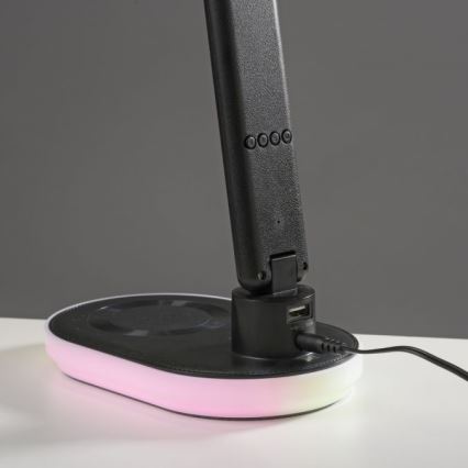 JUST LIGHT. 11018-18 - Lámpara de mesa táctil regulable LED RGBW con carga inalámbrica TINA LED/4W/230V
