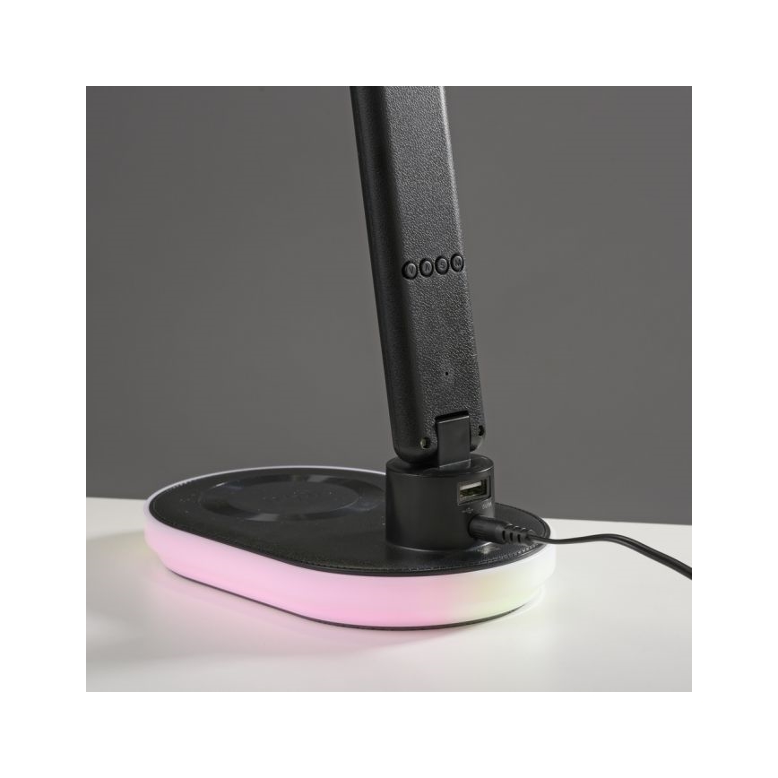 JUST LIGHT. 11018-18 - Lámpara de mesa táctil regulable LED RGBW con carga inalámbrica TINA LED/4W/230V