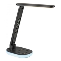 JUST LIGHT. 11018-18 - Lámpara de mesa táctil LED RGBW regulable con carga inalámbrica TINA LED/4W/230V negra