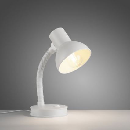 JUST LIGHT. 11080-16 - Lámpara de mesa flexible FLEXI 1xE27/25W/230V blanca