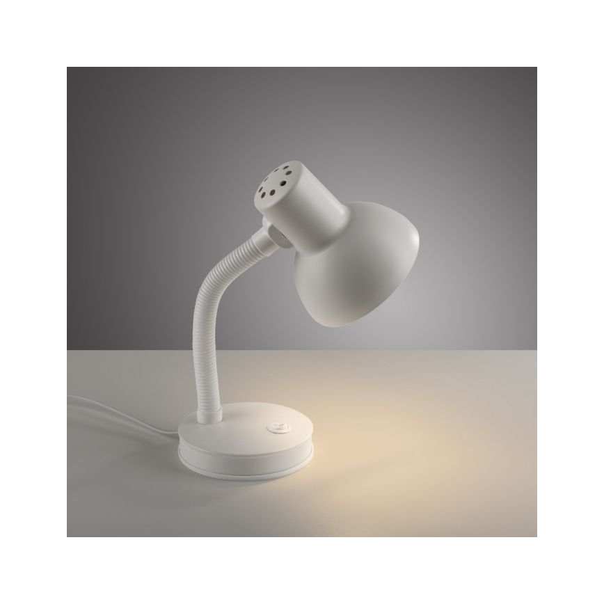 JUST LIGHT. 11080-16 - Lámpara de mesa flexible FLEXI 1xE27/25W/230V blanca