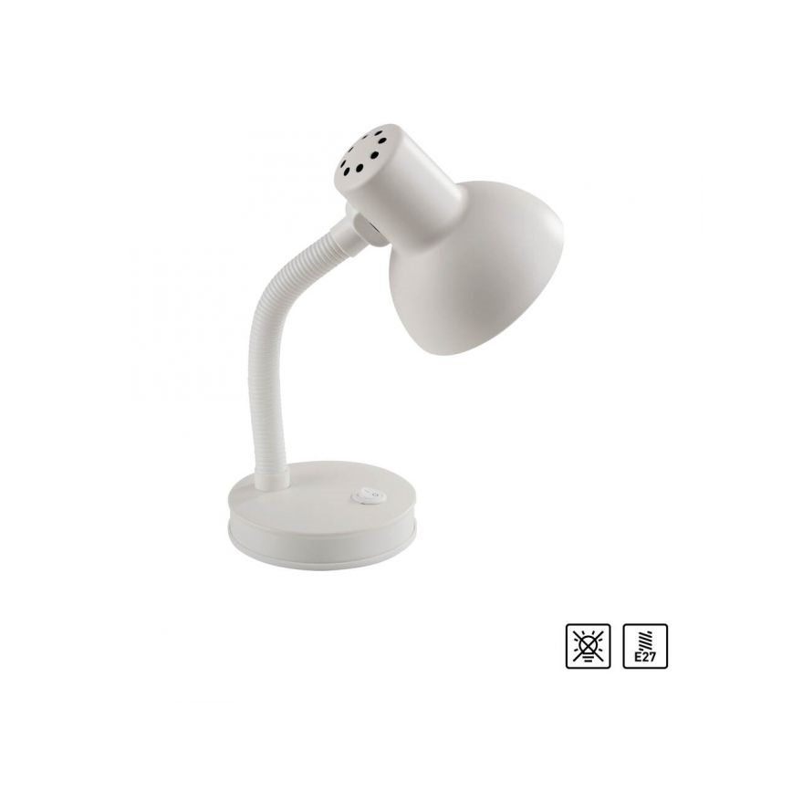 JUST LIGHT. 11080-16 - Lámpara de mesa flexible FLEXI 1xE27/25W/230V blanca