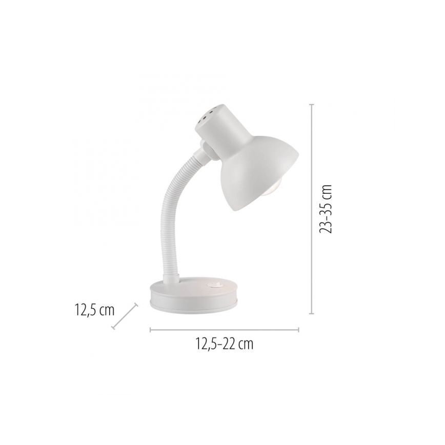 JUST LIGHT. 11080-16 - Lámpara de mesa flexible FLEXI 1xE27/25W/230V blanca