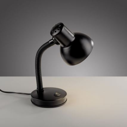 JUST LIGHT. 11080-18 - Lámpara de mesa flexible FLEXI 1xE27/25W/230V negra