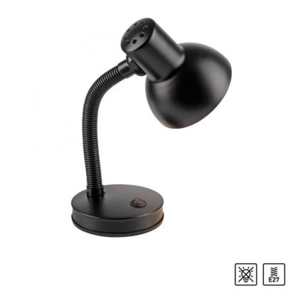 JUST LIGHT. 11080-18 - Lámpara de mesa flexible FLEXI 1xE27/25W/230V negra