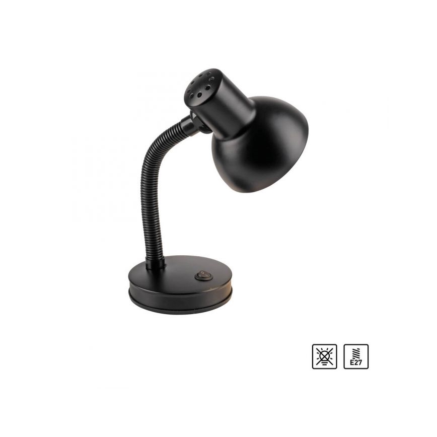 JUST LIGHT. 11080-18 - Lámpara de mesa flexible FLEXI 1xE27/25W/230V negra