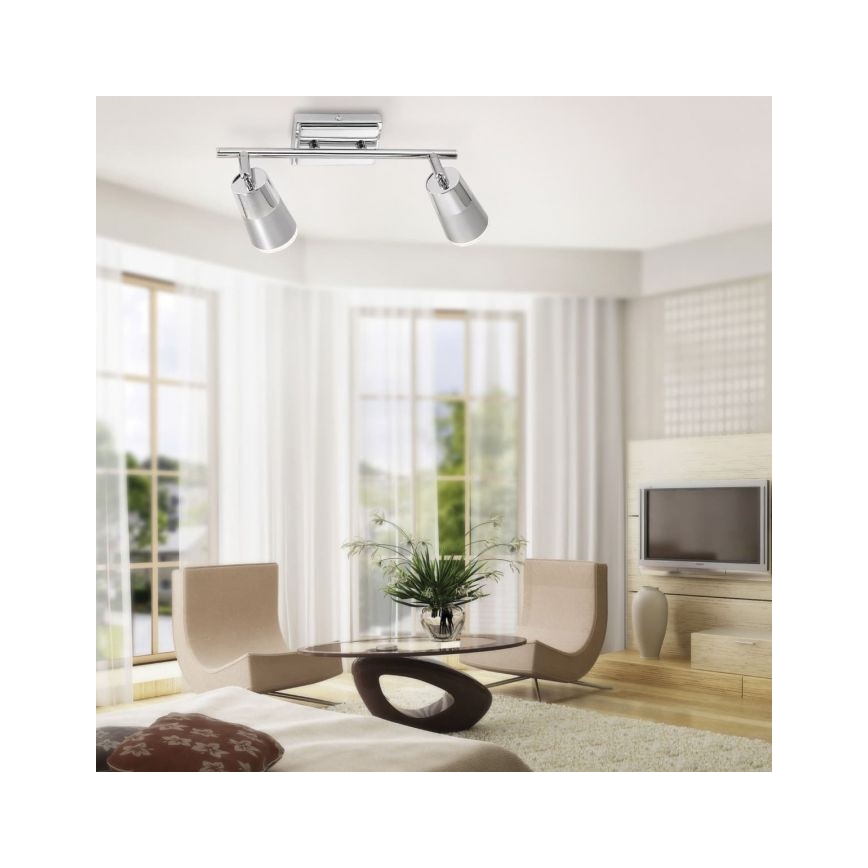 JUST LIGHT. 11229-17 - Foco LED DALLI 2xLED/3,5W/230V cromo brillante