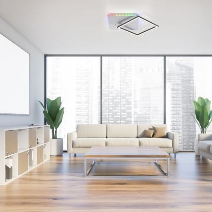 JUST LIGHT. 11327-95 - Plafón LED RGBW regulable RENDA LED/31W/230V 2700-5000K + control remoto
