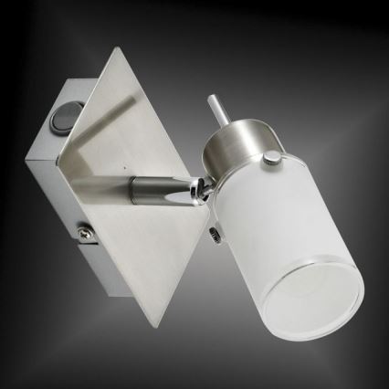JUST LIGHT. 11931-55 - Foco LED de pared MAX 1xGU10/4W/230V cromo mate