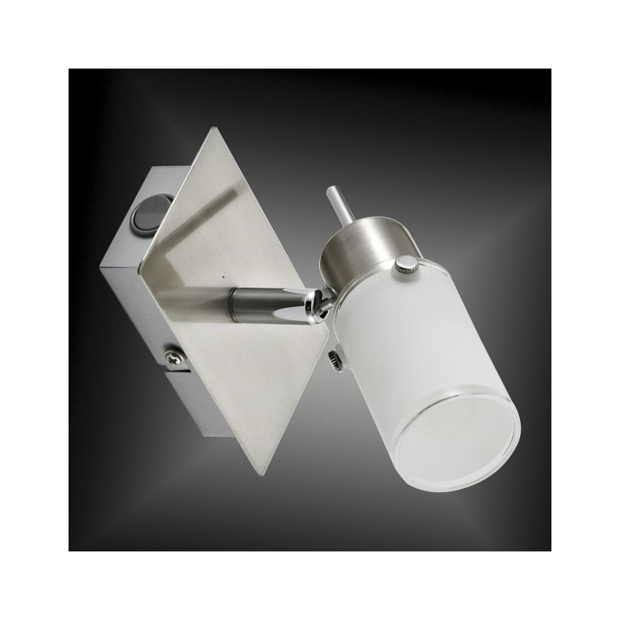 JUST LIGHT. 11931-55 - Foco LED de pared MAX 1xGU10/4W/230V cromo mate