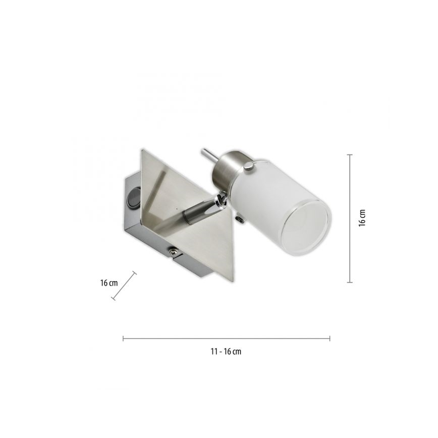 JUST LIGHT. 11931-55 - Foco LED de pared MAX 1xGU10/4W/230V cromo mate