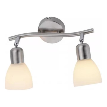 JUST LIGHT. 11952-55 - Foco de techo KARO 2xE14/40W/230V cromo mate