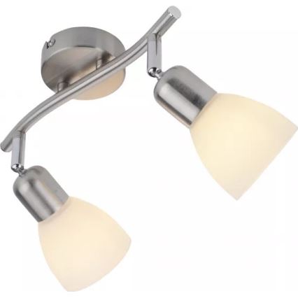 JUST LIGHT. 11952-55 - Foco de techo KARO 2xE14/40W/230V cromo mate