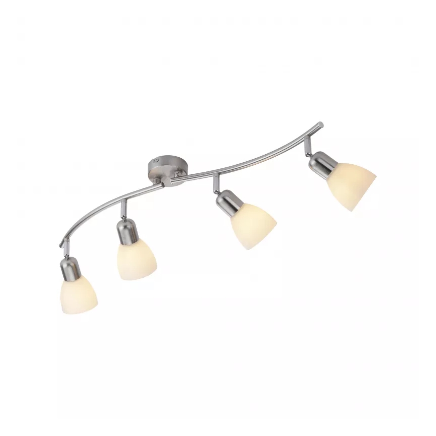 JUST LIGHT. 11954-55 - Lámpara de focos KARO 4xE14/40W/230V cromo mate