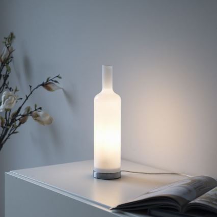 JUST LIGHT. 14006-16 - Lámpara de mesa BOTTLE 1xE14/25W/230V blanca