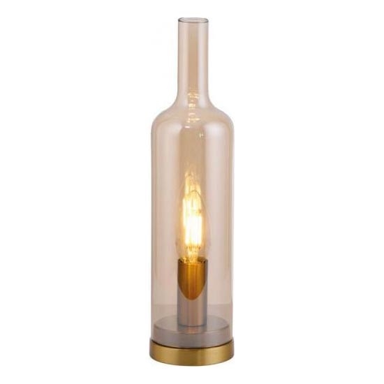 JUST LIGHT. 14006-27 - Lámpara de mesa BOTTLE 1xE14/25W/230V beige/ahumado