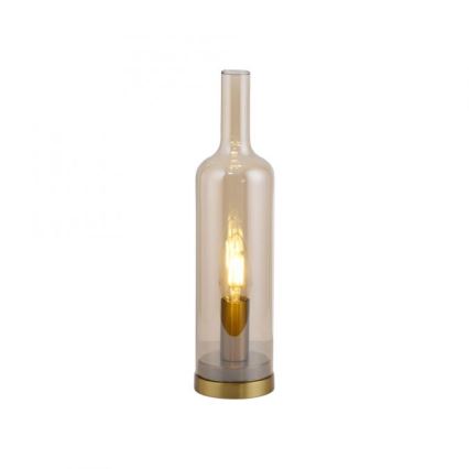 JUST LIGHT. 14006-27 - Lámpara de mesa BOTTLE 1xE14/25W/230V beige/ahumado