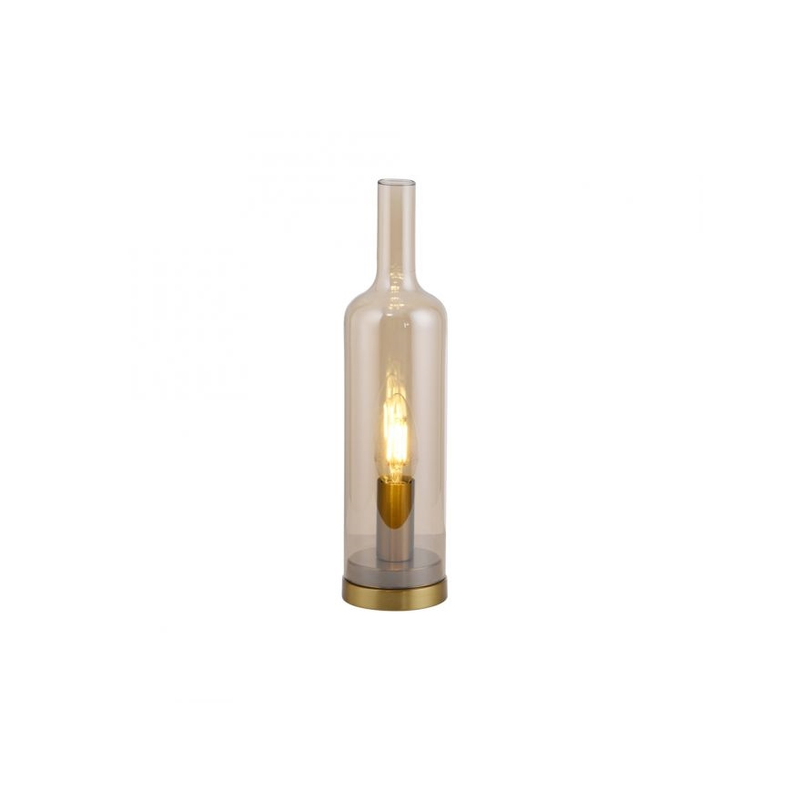 JUST LIGHT. 14006-27 - Lámpara de mesa BOTTLE 1xE14/25W/230V beige/ahumado