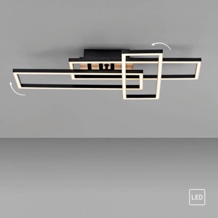 JUST LIGHT. 14051-79 - Lámpara de techo LED AKUSTIKA LED/20,5W/230V roble/negro