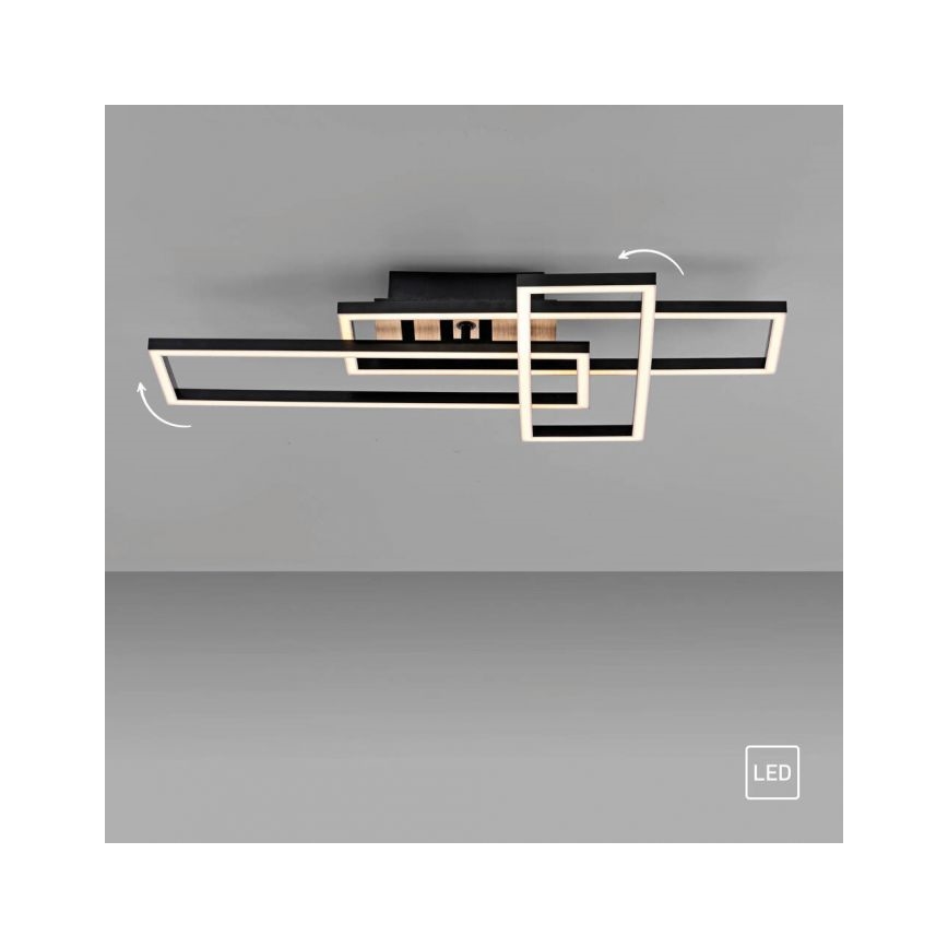 JUST LIGHT. 14051-79 - Lámpara de techo LED AKUSTIKA LED/20,5W/230V roble/negro