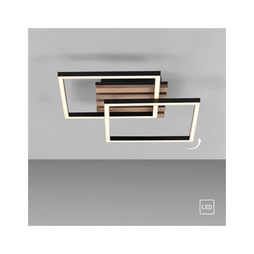 JUST LIGHT. 14053-79 - Luminaria de techo LED AKUSTIKA LED/15W/230V roble/negro