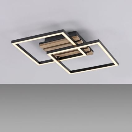 JUST LIGHT. 14053-79 - Luminaria de techo LED AKUSTIKA LED/15W/230V roble/negro