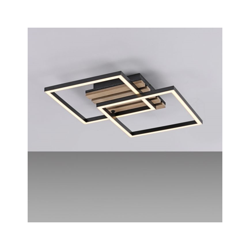 JUST LIGHT. 14053-79 - Luminaria de techo LED AKUSTIKA LED/15W/230V roble/negro