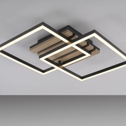 JUST LIGHT. 14053-79 - Luminaria de techo LED AKUSTIKA LED/15W/230V roble/negro