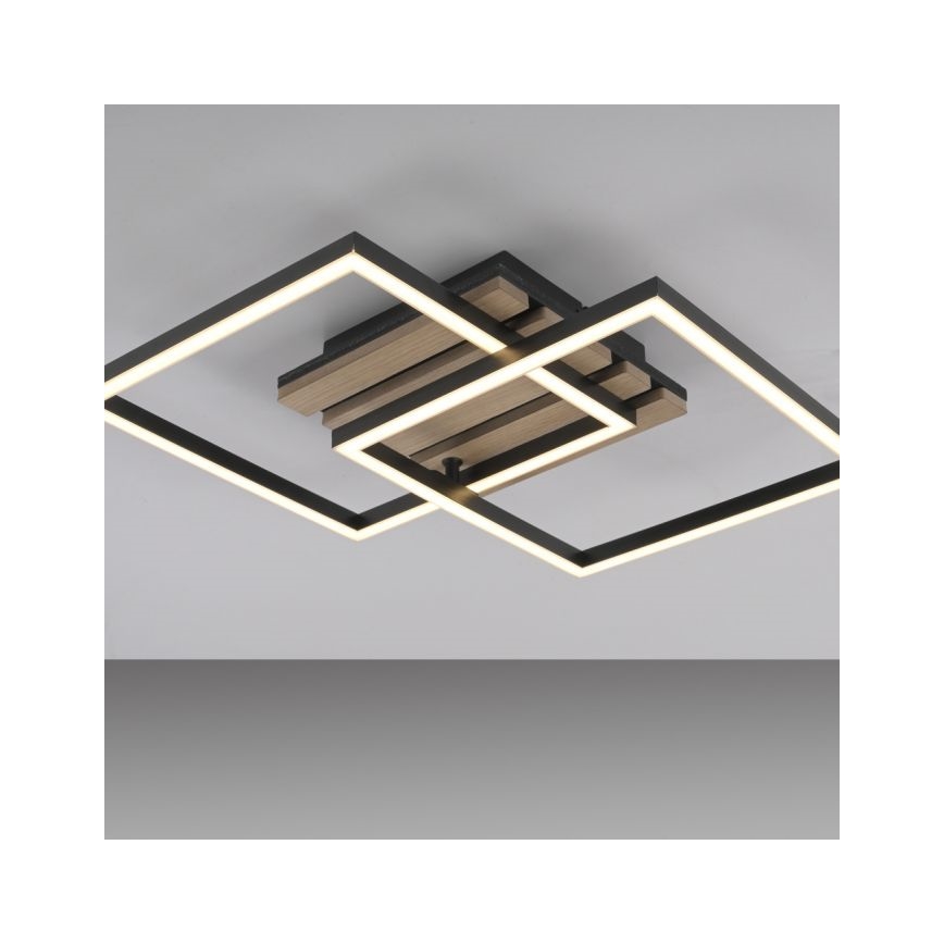 JUST LIGHT. 14053-79 - Luminaria de techo LED AKUSTIKA LED/15W/230V roble/negro