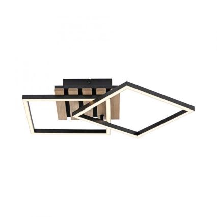 JUST LIGHT. 14053-79 - Luminaria de techo LED AKUSTIKA LED/15W/230V roble/negro