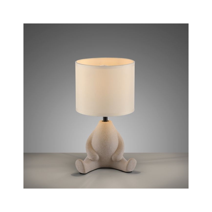 JUST LIGHT. 14190-39 - Lámpara de mesa TED 1xE27/25W/230V beige