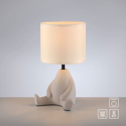 JUST LIGHT. 14190-39 - Lámpara de mesa TED 1xE27/25W/230V beige