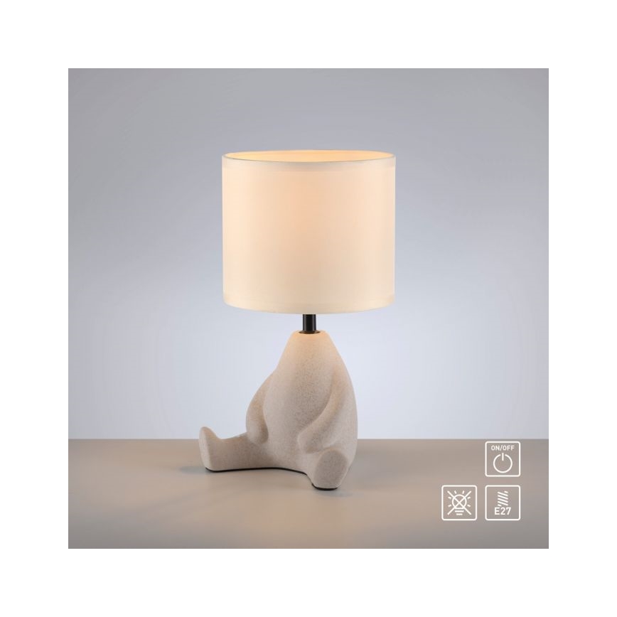 JUST LIGHT. 14190-39 - Lámpara de mesa TED 1xE27/25W/230V beige