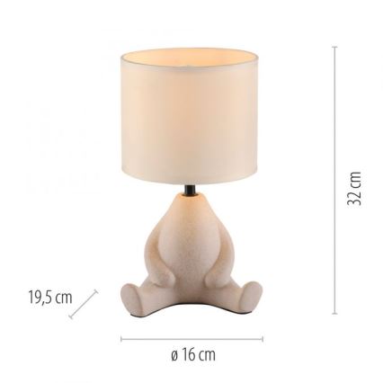 JUST LIGHT. 14190-39 - Lámpara de mesa TED 1xE27/25W/230V beige