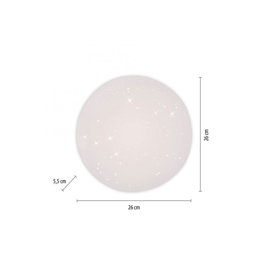 JUST LIGHT. 14275-16 - Plafón LED URANUS LED/10W/230V diá. 26 cm blanco