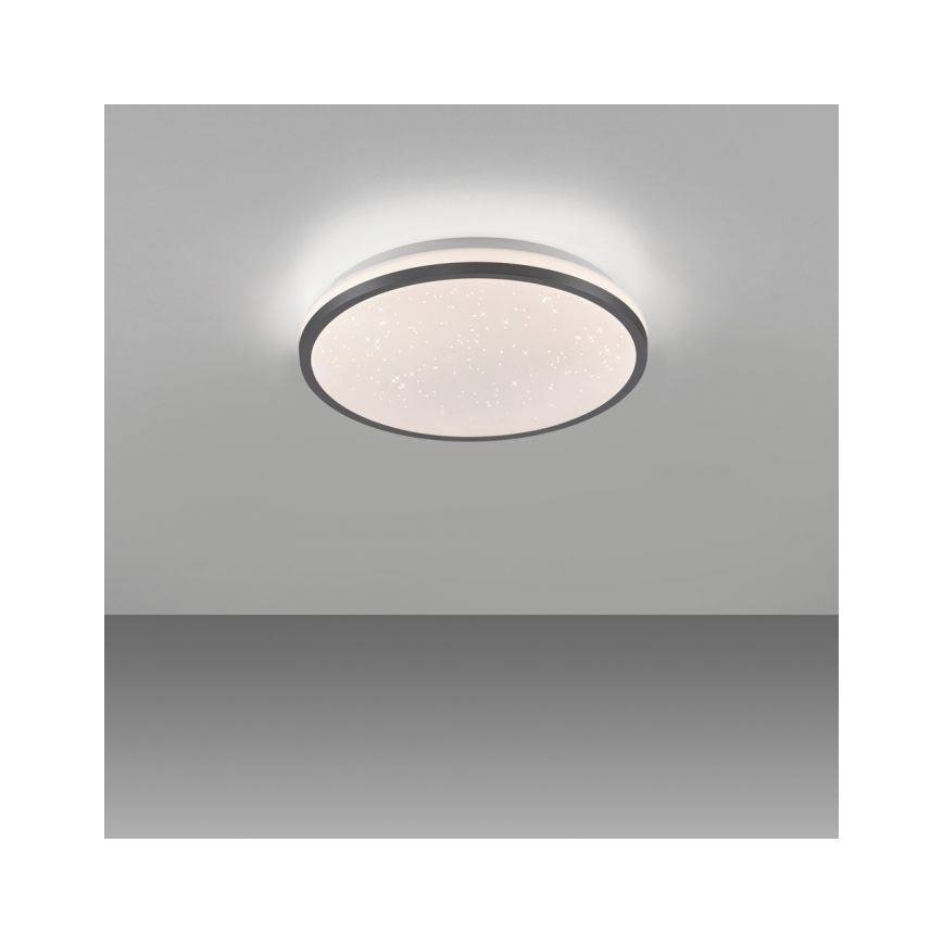 JUST LIGHT. 14293-18 - Plafón LED regulable KYLE LED/10W/230V diá. 28 cm negro