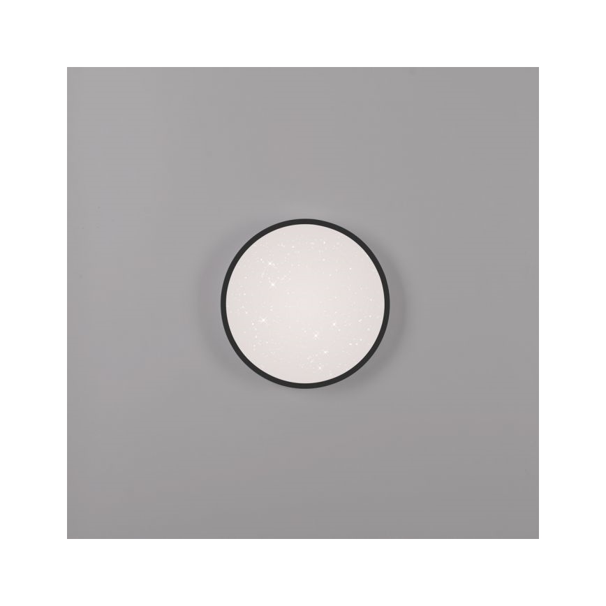 JUST LIGHT. 14293-18 - Plafón LED regulable KYLE LED/10W/230V diá. 28 cm negro