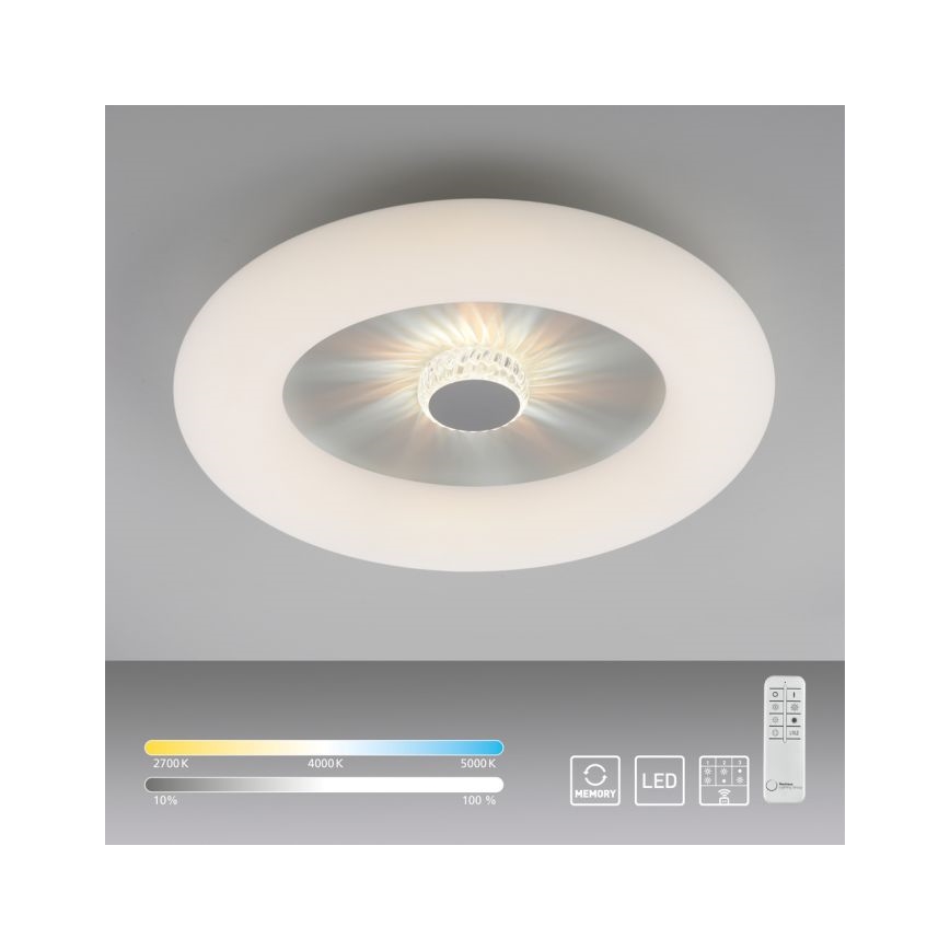 JUST LIGHT. 14383-16 - Plafón LED regulable VERTIGO LED/26W/230V 2700-5000K blanco + control remoto