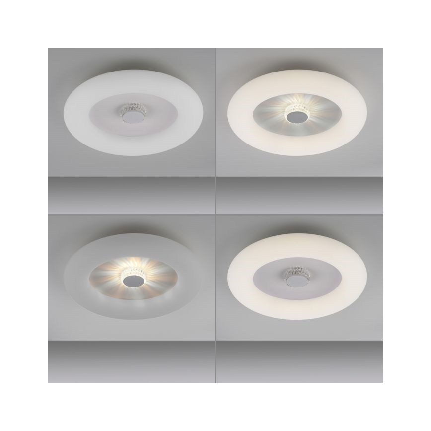 JUST LIGHT. 14383-16 - Plafón LED regulable VERTIGO LED/26W/230V 2700-5000K blanco + control remoto