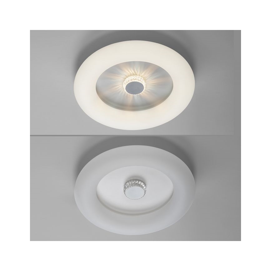 JUST LIGHT. 14383-16 - Plafón LED regulable VERTIGO LED/26W/230V 2700-5000K blanco + control remoto