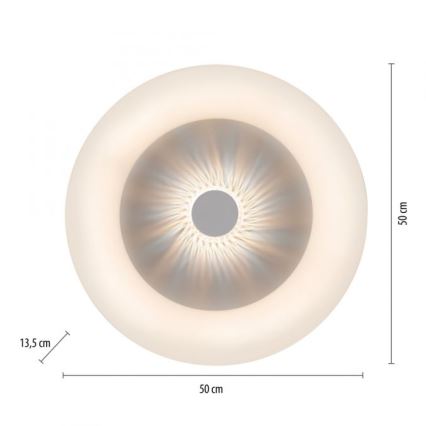 JUST LIGHT. 14383-16 - Plafón LED regulable VERTIGO LED/26W/230V 2700-5000K blanco + control remoto