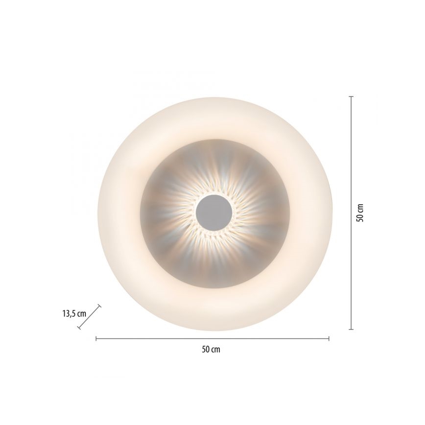JUST LIGHT. 14383-16 - Plafón LED regulable VERTIGO LED/26W/230V 2700-5000K blanco + control remoto